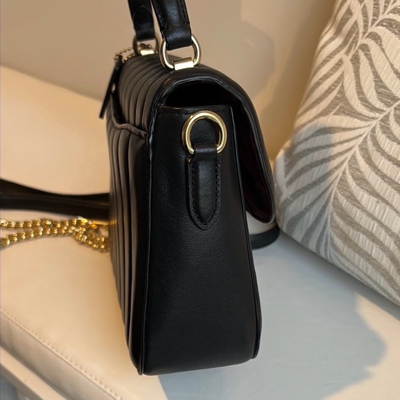 RARE Coach MARLIE Black Quilted Crossbody Bag - Picture 4 of 8